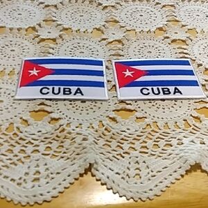 Geographic Iron-On Patches, set of two, new items. 2" X 3"